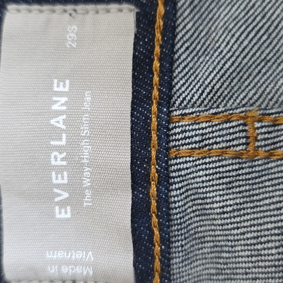 NEW Everlane The Way-High Slim Jean  Size 29S Dark Indigo - Picture 13 of 16